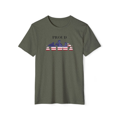 Proud - American Flag Soldiers - Unisex Recycled Organic T-Shirt