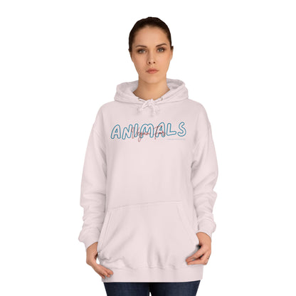 Vegan For Animals - Unisex College Hoodie