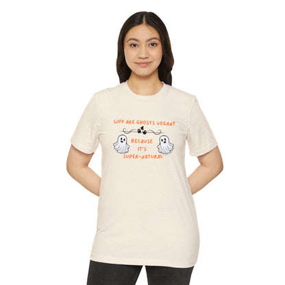 Why are Ghosts Vegan? - Unisex Recycled Organic T-Shirt