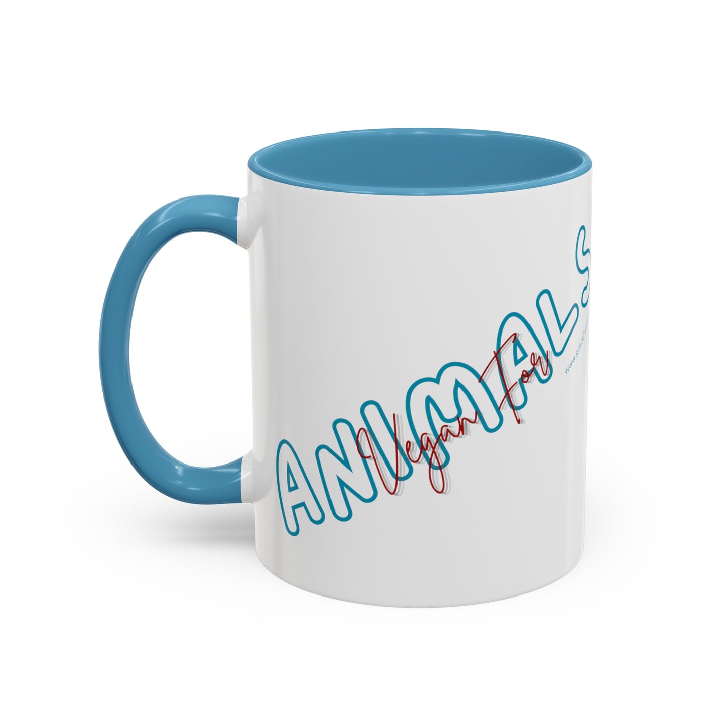 Vegan For Animals - Accent Coffee Mug (11, 15oz)