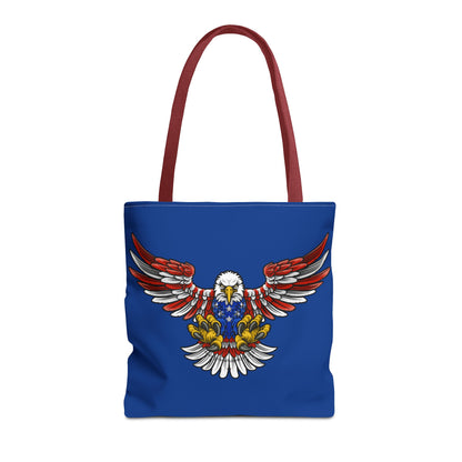 Patriotic Bald Eagle in Flight - Tote Bag