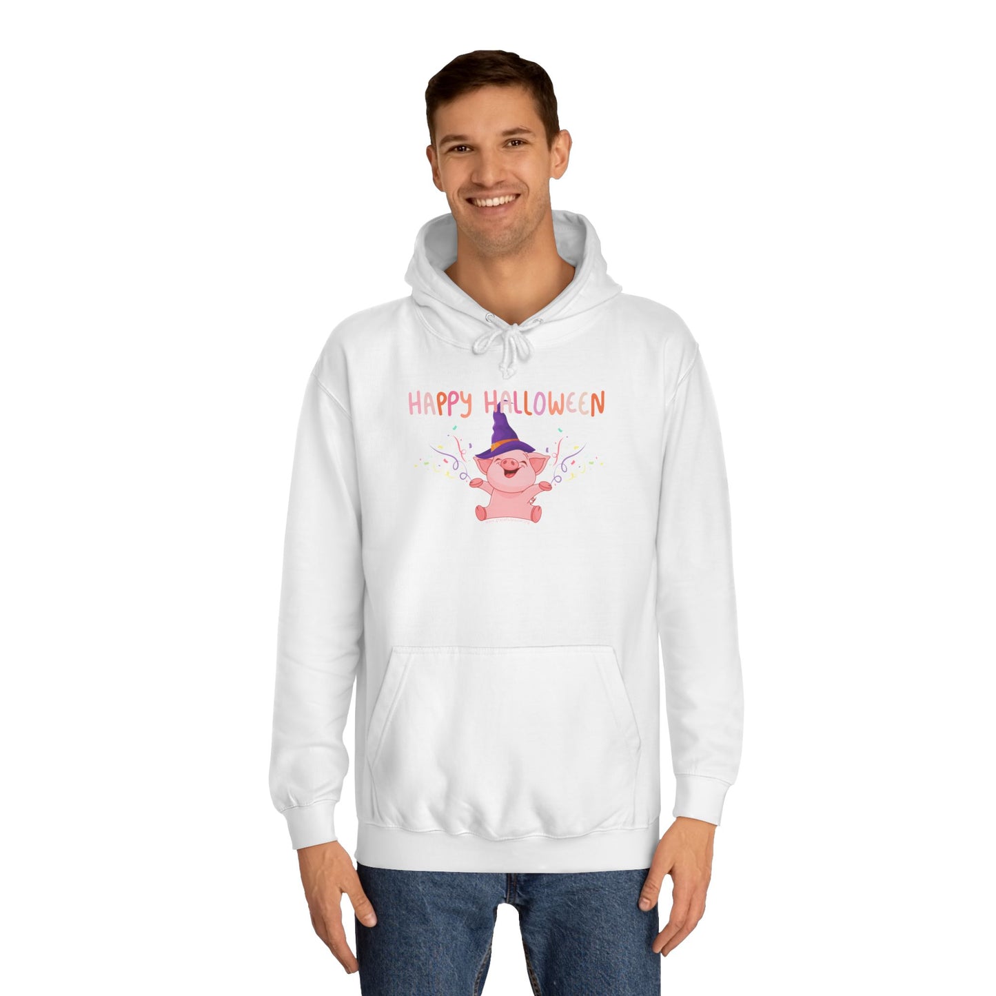 Happy Halloween Pig - Unisex College Hoodie