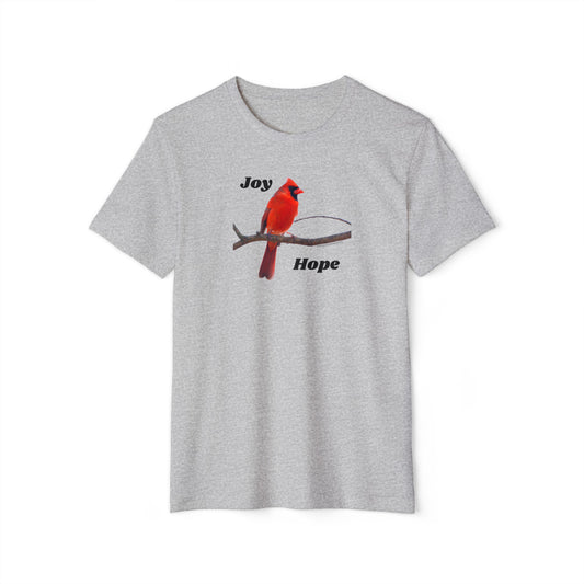 Joy and Hope Cardinal - Unisex Recycled Organic T-Shirt