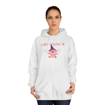 Happy Halloween Pig - Unisex College Hoodie