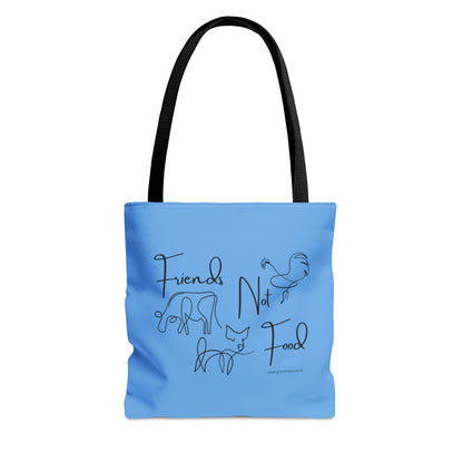 Friends not Food - Line Drawn Animals - Tote Bag