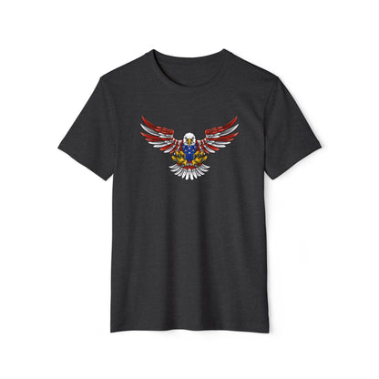 Patriotic Bald Eagle in Flight - Unisex Recycled Organic T-Shirt