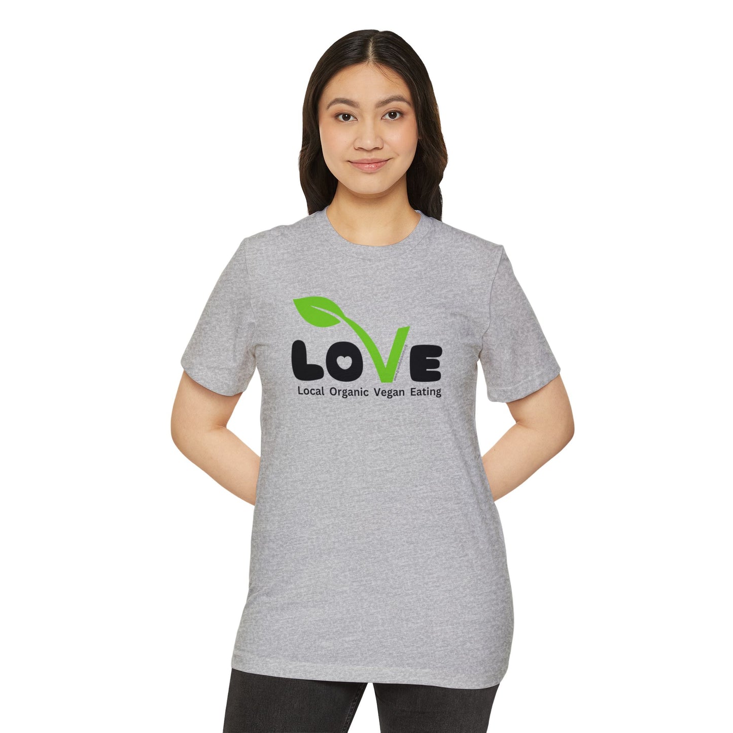 LOVE - Local Organic Vegan Eating - Unisex Recycled Organic T-Shirt