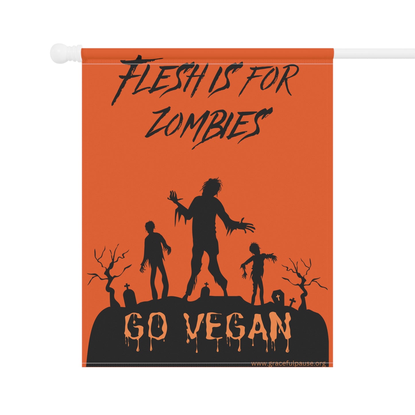 Flesh is for Zombies - Halloween - Garden & House Banner/Flag