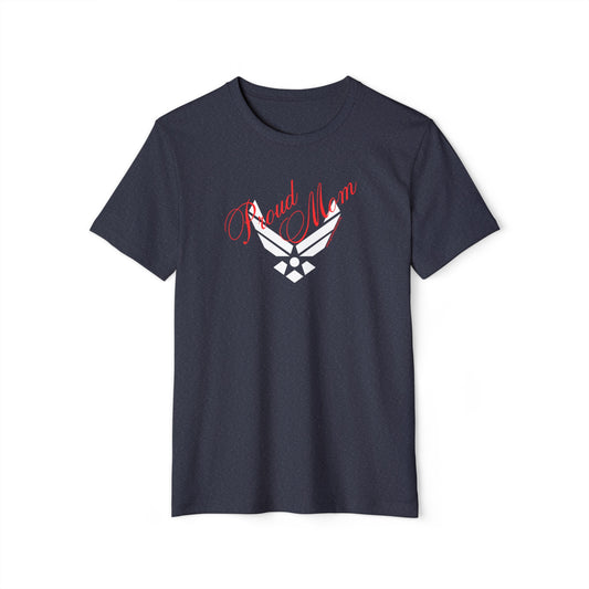 Proud Mom - Air Force - Unisex Recycled Organic T-Shirt