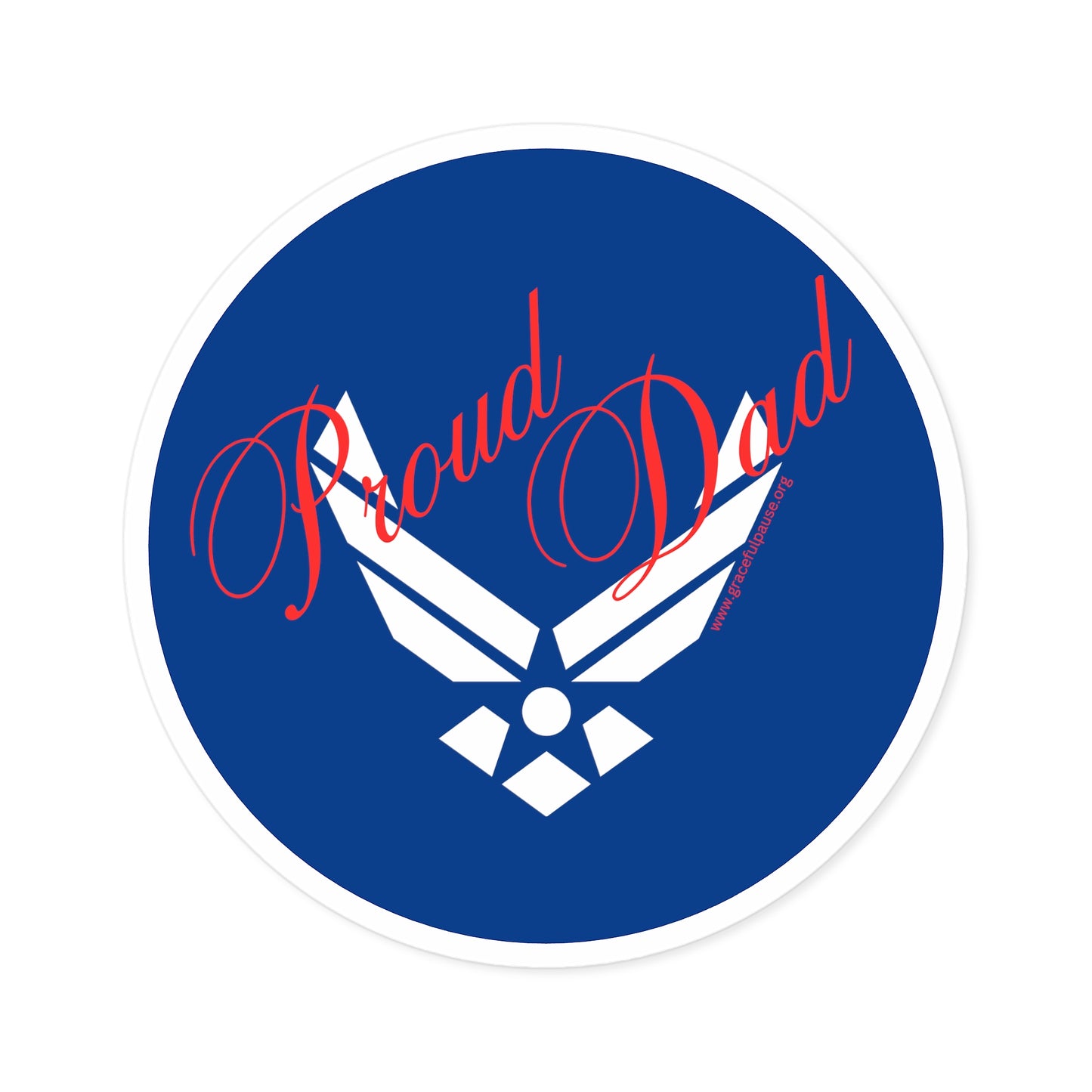 Proud Dad - Air Force - Round Stickers, Indoor\Outdoor