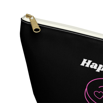 Happy people have cat hair on their clothes - Accessory Pouch w T-bottom