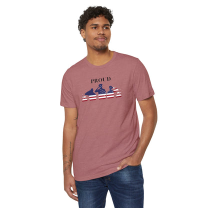 Proud - American Flag Soldiers - Unisex Recycled Organic T-Shirt