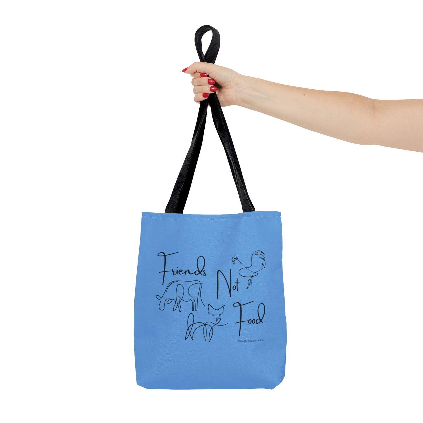 Friends not Food - Line Drawn Animals - Tote Bag