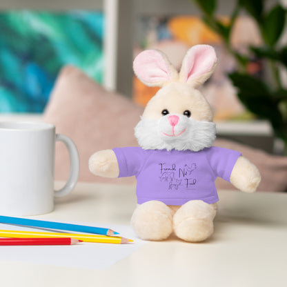 Friends Not Food - Stuffed Animal wearing a cute T-shirt