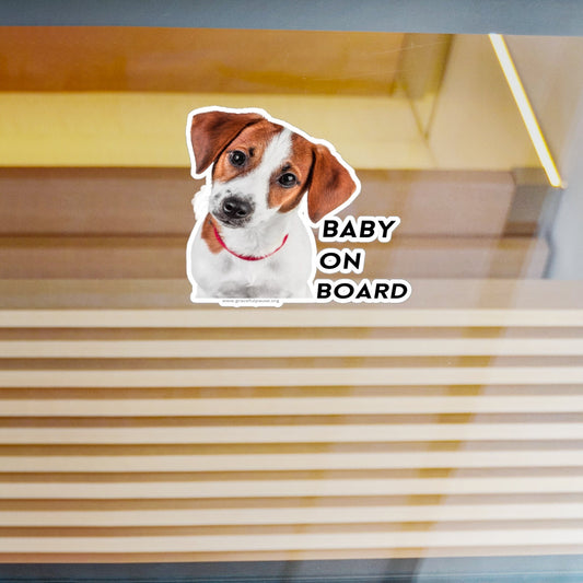 Jack Russell - Baby on Board - Kiss-Cut Vinyl Decals