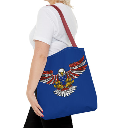 Patriotic Bald Eagle in Flight - Tote Bag