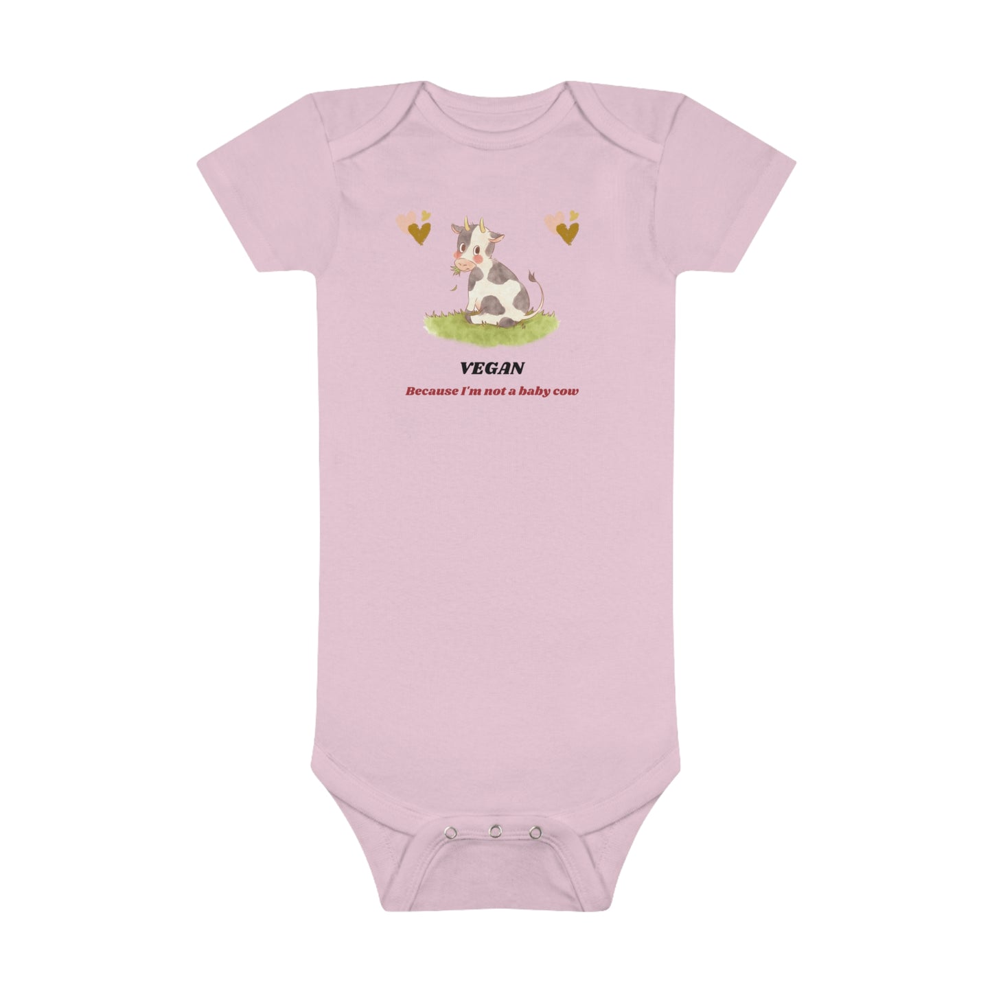 Vegan because I'm not a baby cow - Baby Short Sleeve Onesie®