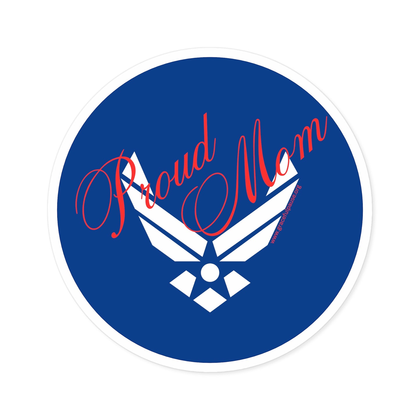 Proud Mom - Air Force - Round Stickers, Indoor\Outdoor