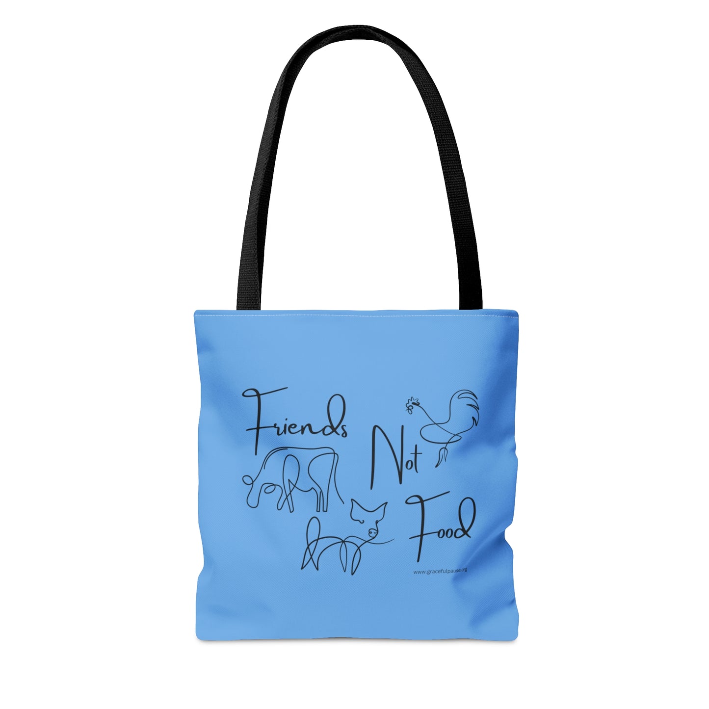 Friends not Food - Line Drawn Animals - Tote Bag