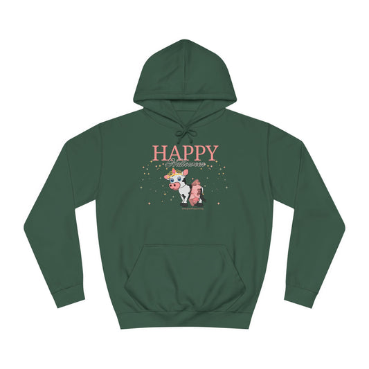 Happy Halloween - Cow - Unisex College Hoodie