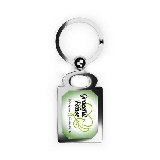 Graceful Pause Logo - Rectangle Photo Keyring