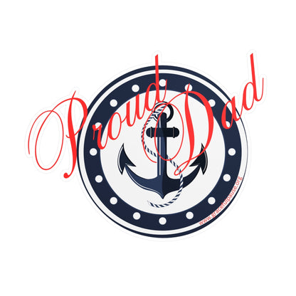 Proud Dad - Navy - Kiss-Cut Vinyl Decals