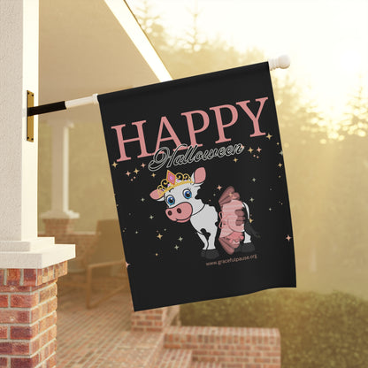 Happy Halloween - Princess Cow - Garden & House Banner