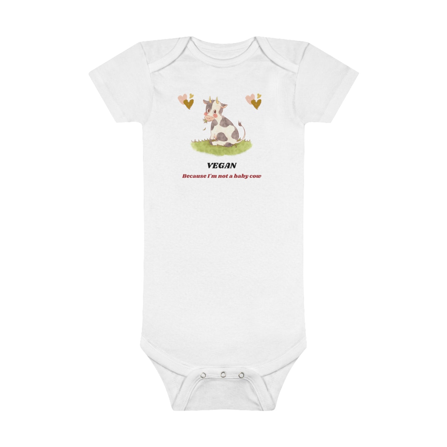 Vegan because I'm not a baby cow - Baby Short Sleeve Onesie®