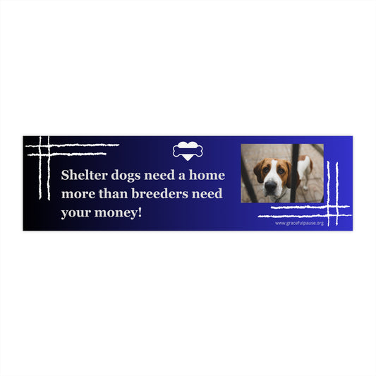 Shelter dogs need a home - Bumper Stickers