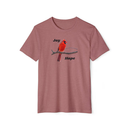 Joy and Hope Cardinal - Unisex Recycled Organic T-Shirt