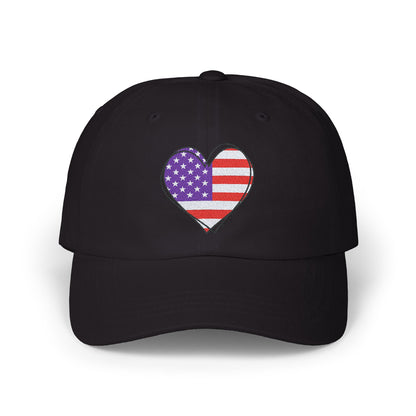 Patriotic Heart - Embroidered Classic Dad Cap