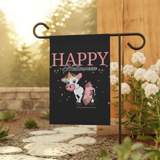 Happy Halloween - Princess Cow - Garden & House Banner