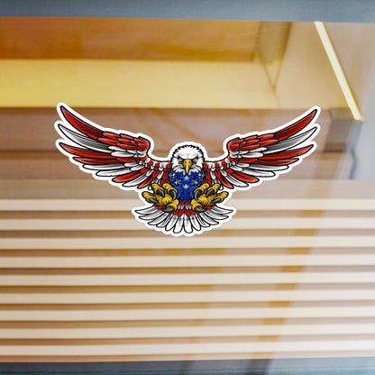 Patriotic Bald Eagle in Flight - Kiss-Cut Vinyl Decals