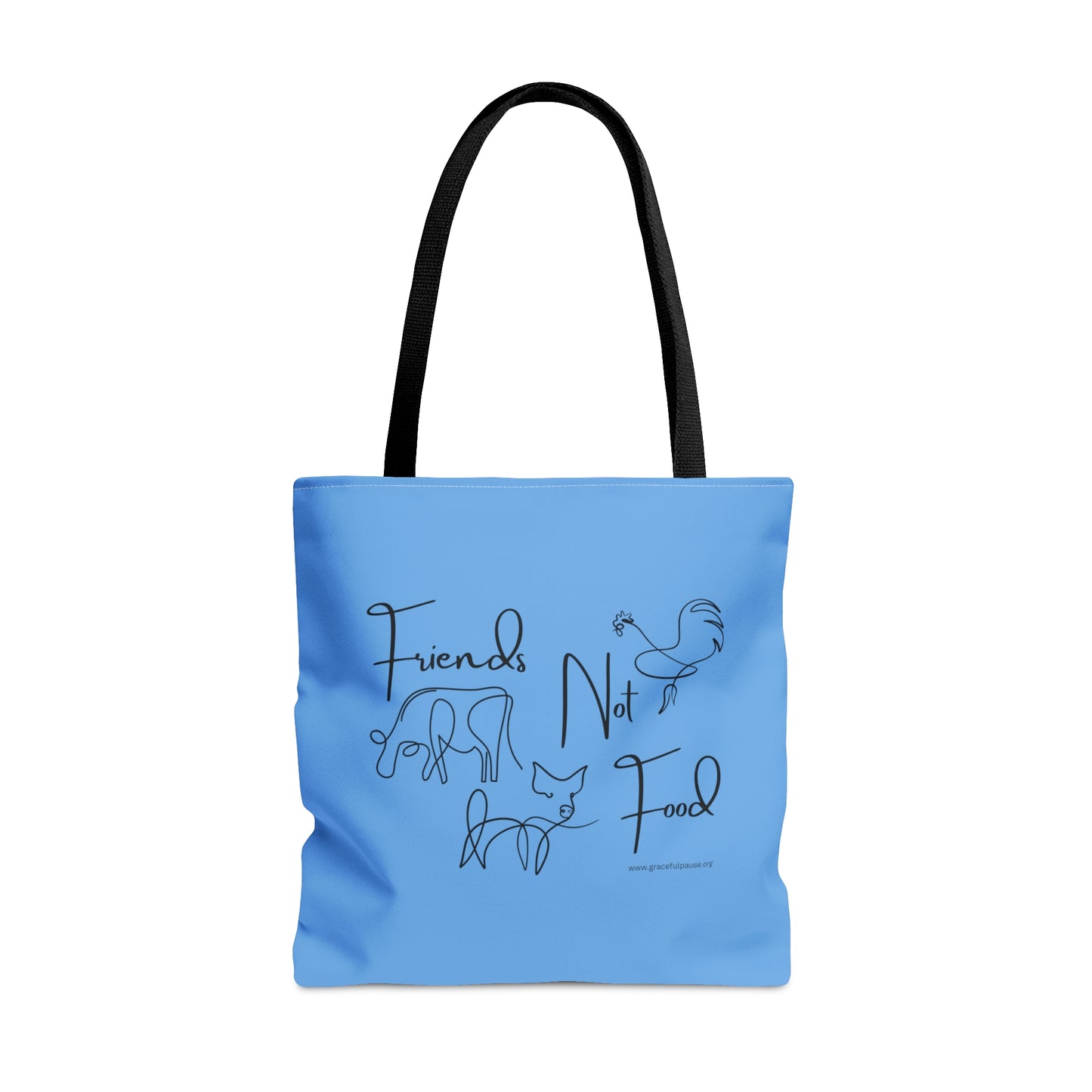 Friends not Food - Line Drawn Animals - Tote Bag