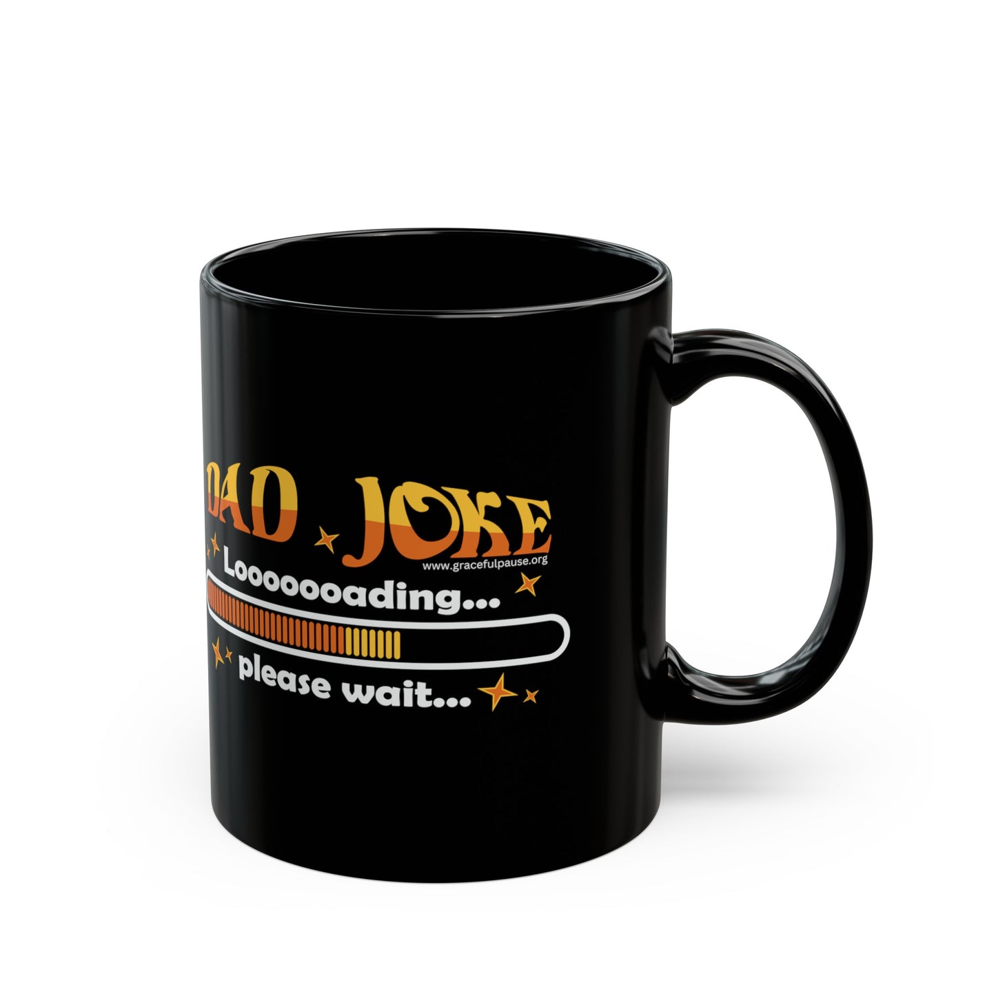 Dad joke loading, please wait - Black Mug