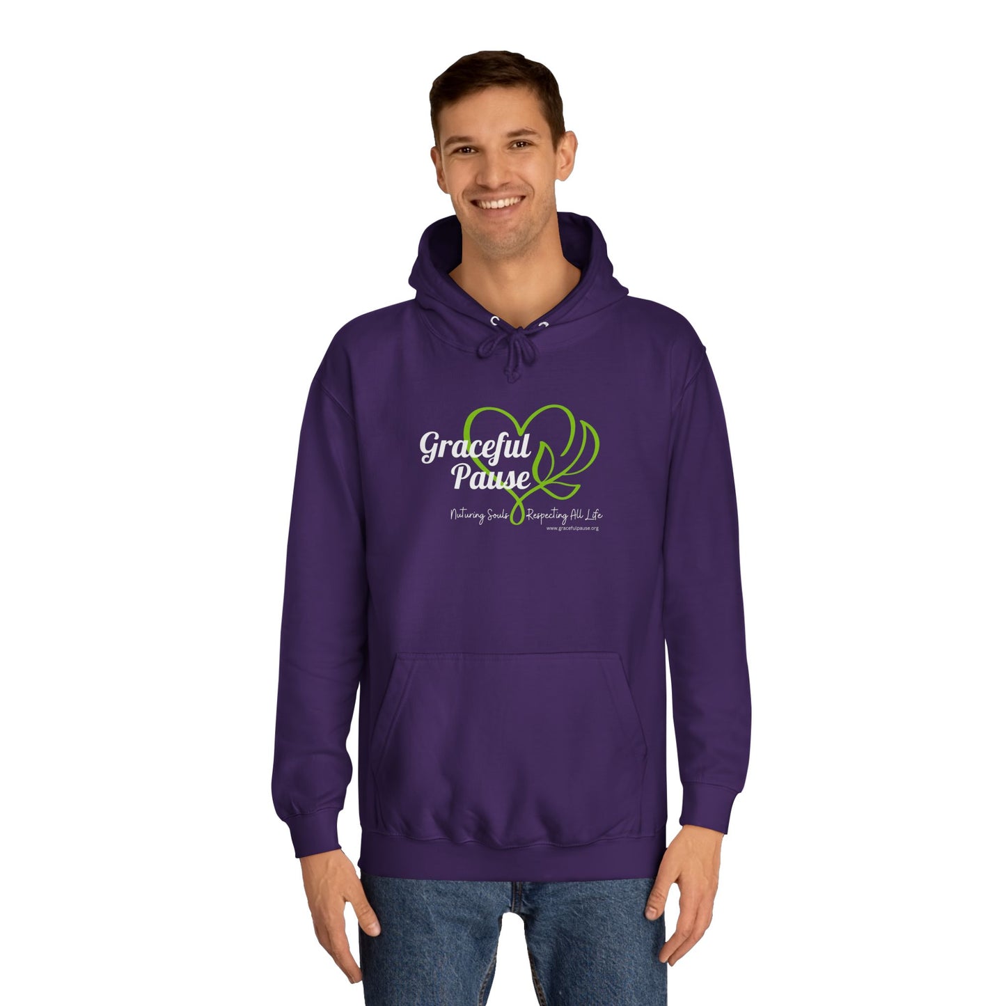 Graceful Pause Logo - Unisex College Hoodie