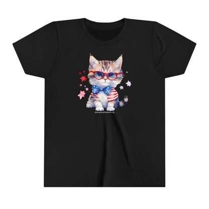 Patriotic Kitten - Youth Short Sleeve Tee