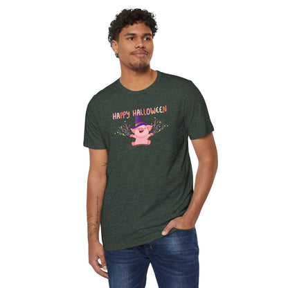 Happy Halloween Pig - Unisex Recycled Organic T-Shirt