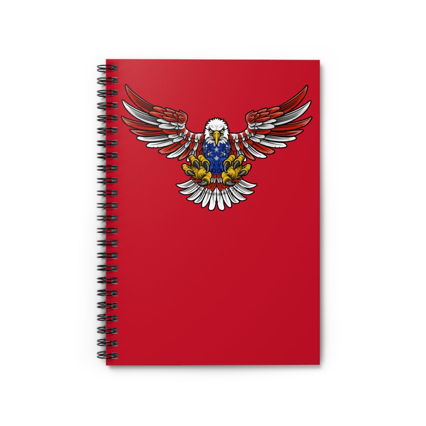 Patriotic Bald Eagle in Flight - Spiral Notebook - Ruled Line