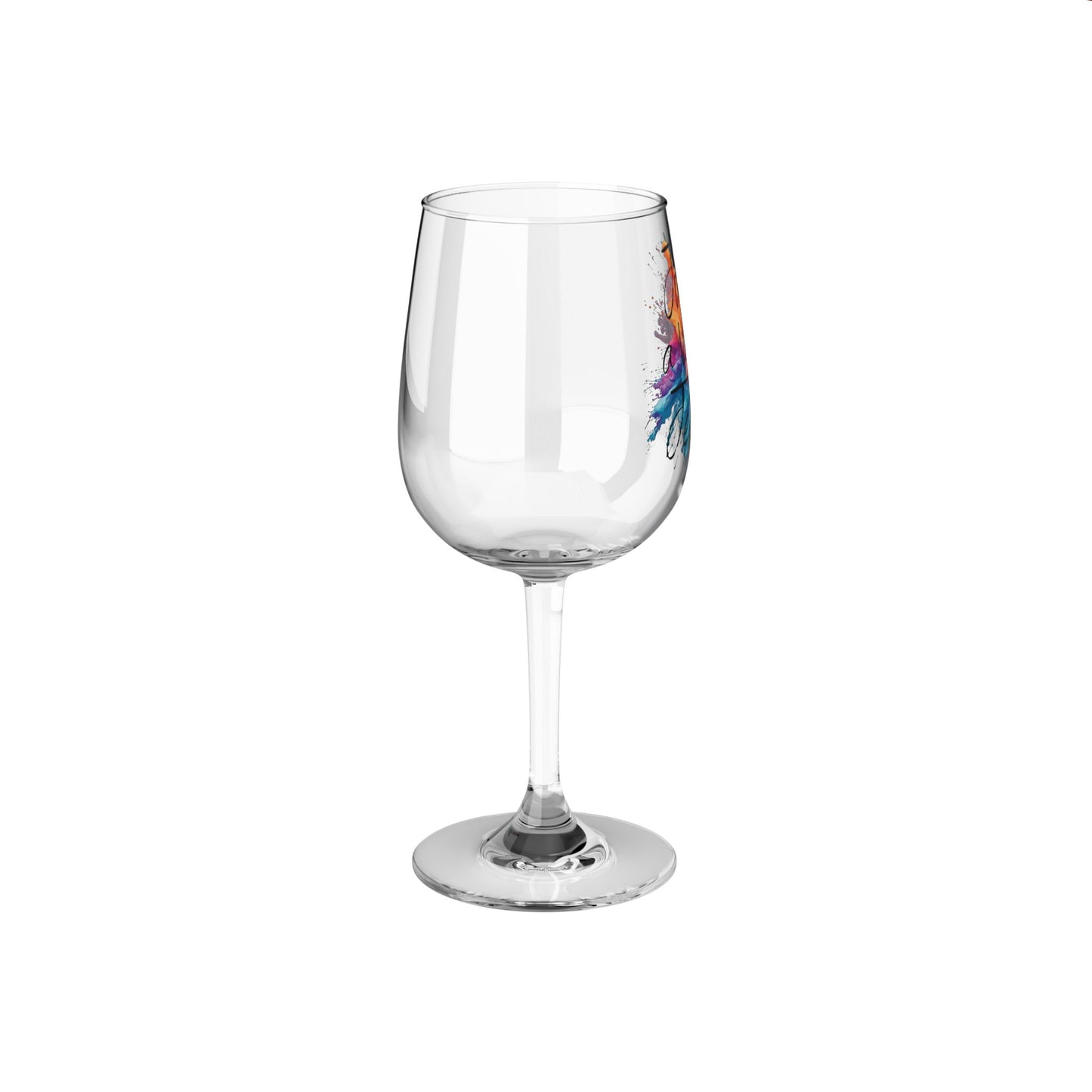 Just a Vegan who loves Jesus - Wine Glass, 12oz