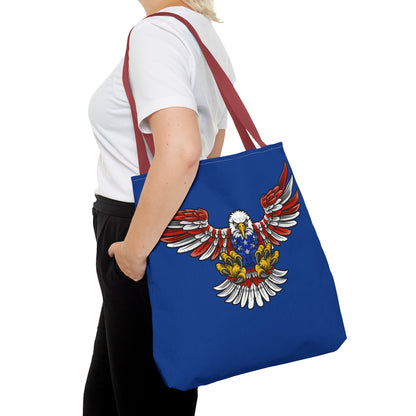 Patriotic Bald Eagle in Flight - Tote Bag