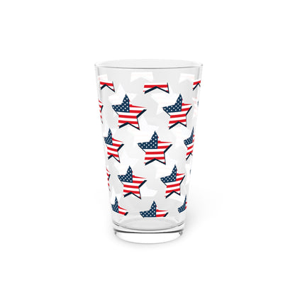 Patriotic Stars - Pint Glass, 16oz