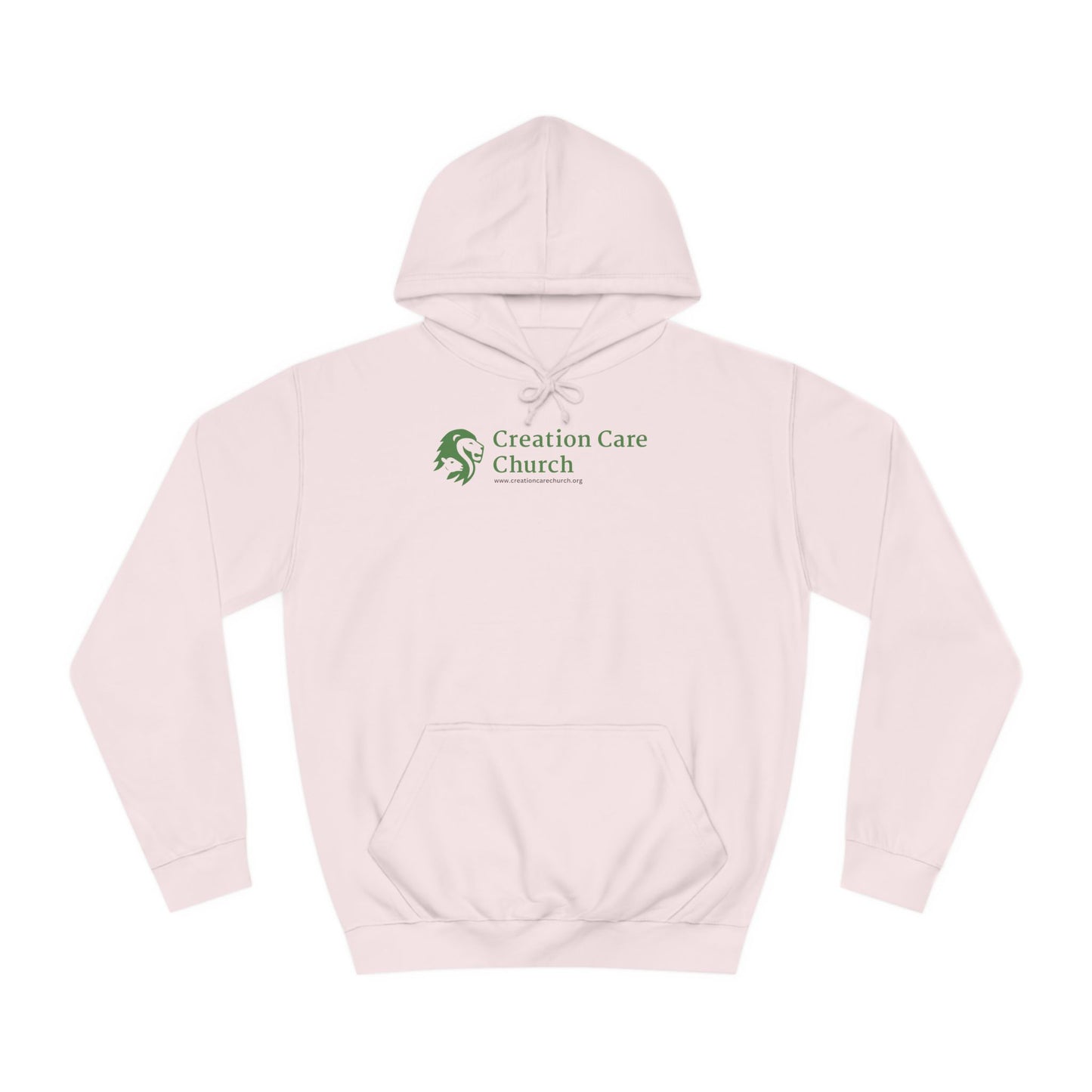 Creation Care Church Logo - Green - Unisex College Hoodie