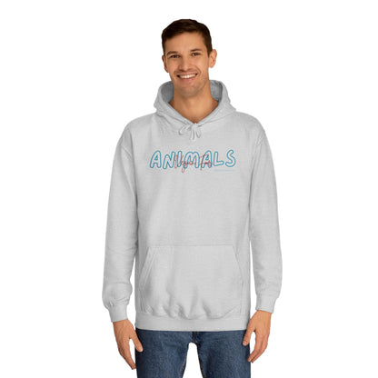 Vegan For Animals - Unisex College Hoodie