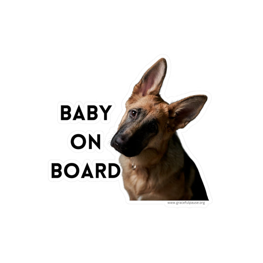 German Shephard - Baby on Board - Kiss-Cut Vinyl Decals