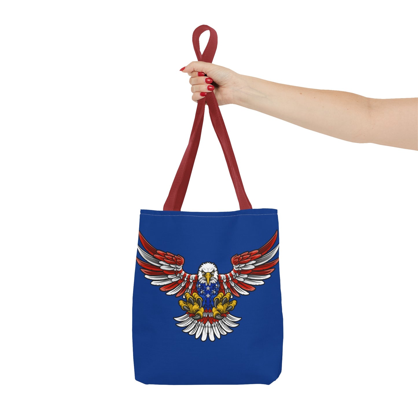 Patriotic Bald Eagle in Flight - Tote Bag