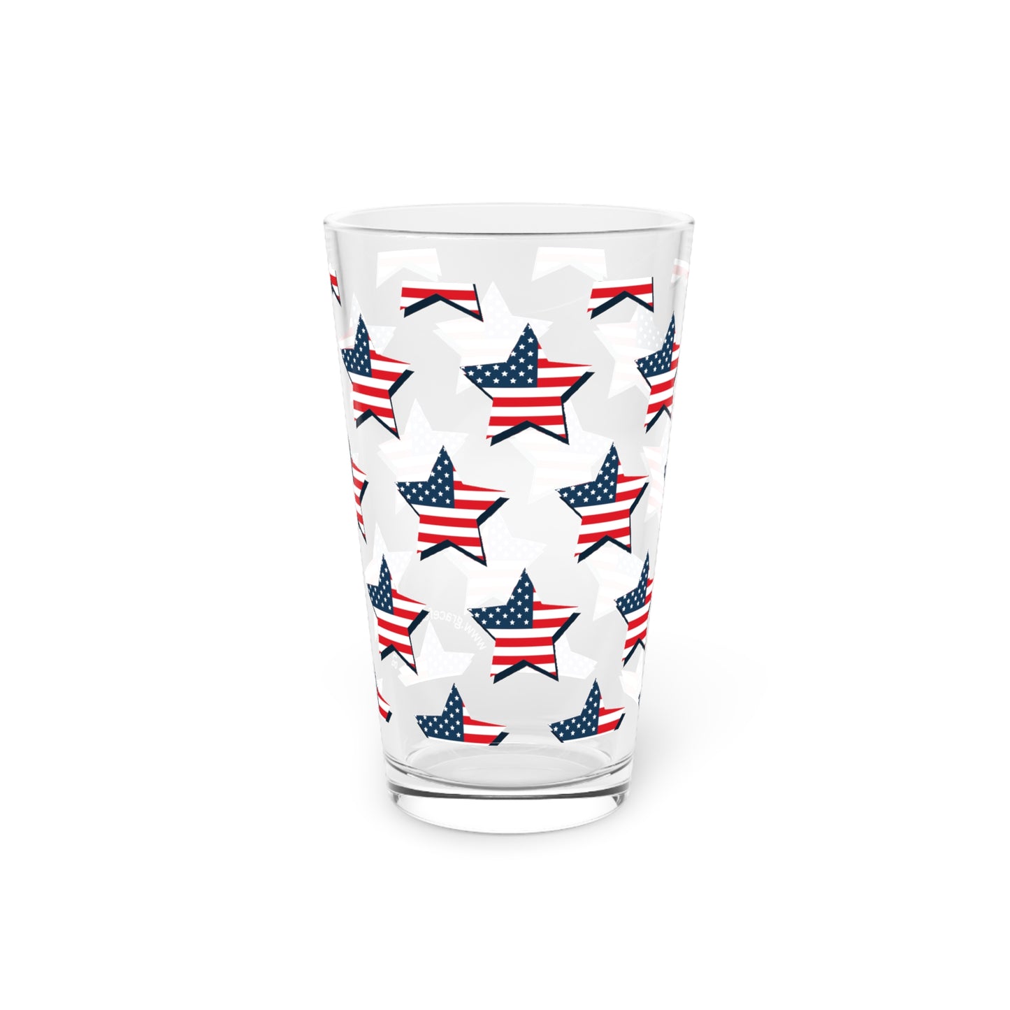 Patriotic Stars - Pint Glass, 16oz