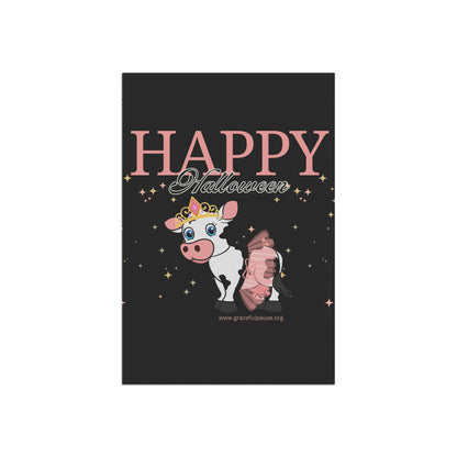 Princess Cow - Happy Halloween - Garden & House Banner/Flag