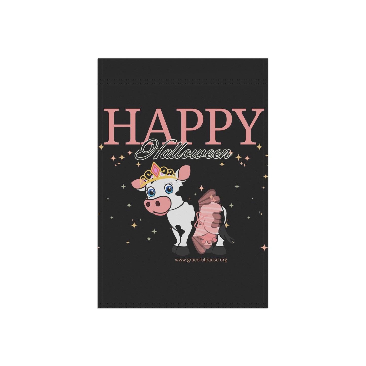 Happy Halloween - Princess Cow - Garden & House Banner