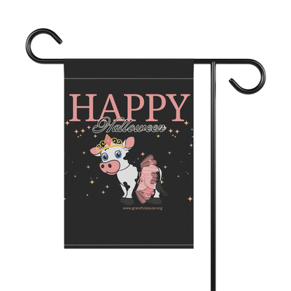 Princess Cow - Happy Halloween - Garden & House Banner/Flag